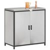 vidaXL Rangement de cuisine avec &eacute;tag&egrave;re Argent 60 x 50 x 92 cm Acier
