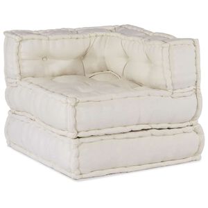 vidaXL Canap&eacute; modulaire cr&egrave;me 70x70x54 tissu