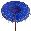 vidaXL Parasol balinais avec base Bleu 215 x 215 x 260 cm
