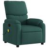 vidaXL Fauteuil de massage inclinable Vert fonc&eacute; Tissu