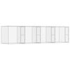 vidaXL Cage pour chien Argent&eacute; 800 x 200 x 200 cm Acier galvanis&eacute;