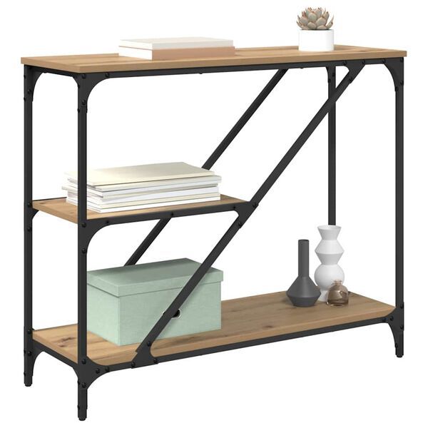 vidaXL Table console Ch&ecirc;ne artisanal 88,5 x 30 x 75 cm
