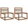 vidaXL Canap&eacute;s centraux palette de jardin 2 pcs Marron Pin impr&eacute;gn&eacute;