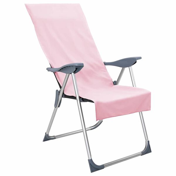vidaXL Serviettes de chaise d'ext&eacute;rieur 2 pcs Rose 130 x 60 cm