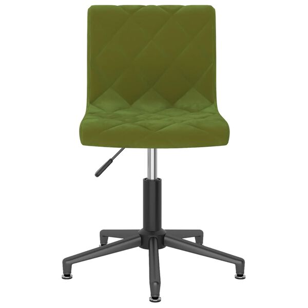 vidaXL Chaises pivotantes &agrave; manger lot de 4 vert clair velours