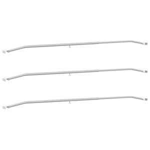 vidaXL Support de b&acirc;che pour remorques 3 pcs Argent 130-210 cm