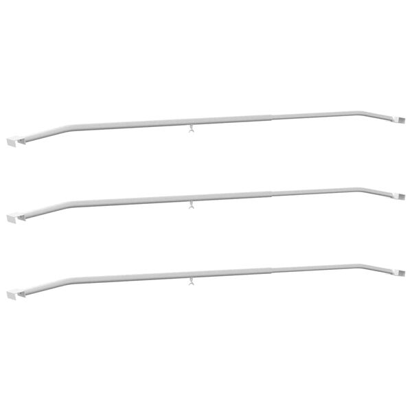 vidaXL Support de b&acirc;che pour remorques 3 pcs Argent 130-210 cm