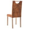 vidaXL Chaises &agrave; manger lot de 6 marron similicuir daim