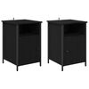 vidaXL Cabinet de chevet 2 pi&egrave;ces Ch&ecirc;ne noir 40 x 42 x 60 cm
