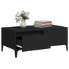 vidaXL Table basse Noir 90x50x36,5 cm Bois d'ing&eacute;nierie