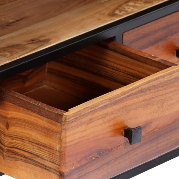 vidaXL Meuble TV 120 x 30 x 40 cm Bois de récupération massif et acier