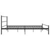 vidaXL Cadre de lit sans matelas noir m&eacute;tal 180x200 cm