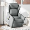 vidaXL Fauteuil de massage inclinable Gris clair Tissu