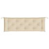 vidaXL Coussin de banc de jardin beige 150x50x7 cm tissu oxford