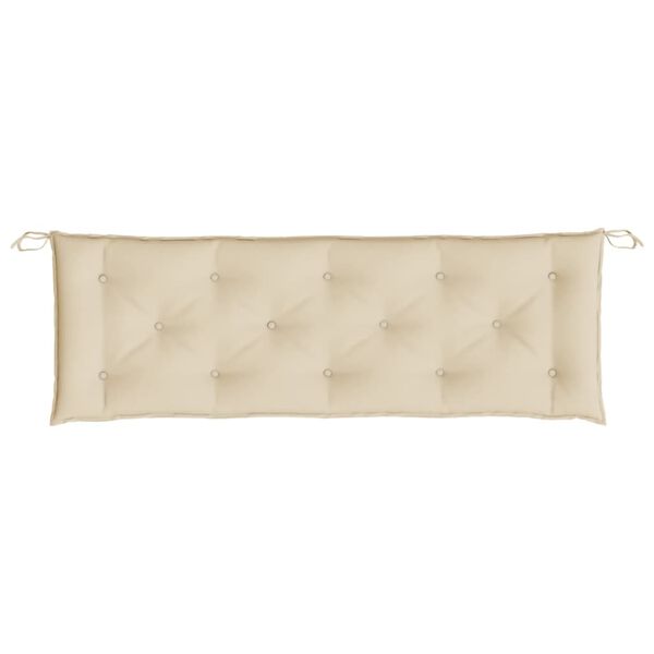 vidaXL Coussin de banc de jardin beige 150x50x7 cm tissu oxford