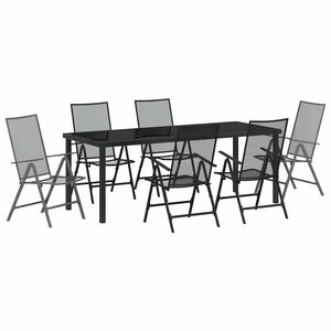 vidaXL Ensemble de salle &agrave; manger pour jardin 7 pcs Anthracite