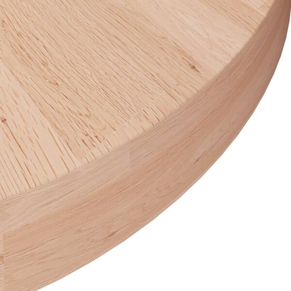 vidaXL Dessus de table rond &Oslash;40x4 cm Bois de ch&ecirc;ne massif non trait&eacute;