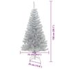 vidaXL Sapin de Noël avec 150 LED avec support Argent 150 cm PET