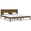 vidaXL Cadre de lit Marron miel Bois massif 180x200 cm Super King