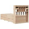 vidaXL Lit bibliothèque sans matelas 75x190 cm bois de pin massif