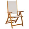 vidaXL Chaises pliables de jardin lot de 4 bois d'acacia et textil&egrave;ne