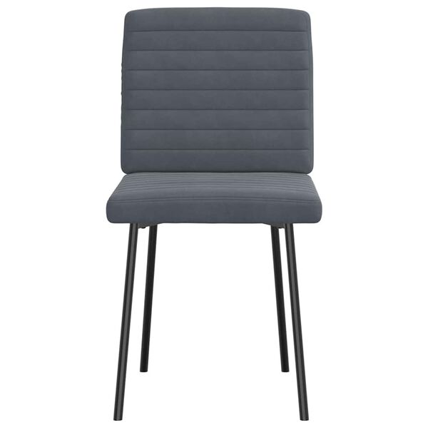 vidaXL Chaises &agrave; manger lot de 6 gris fonc&eacute; velours
