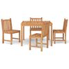 vidaXL Ensemble &agrave; manger de jardin 5pcs Bois de teck massif