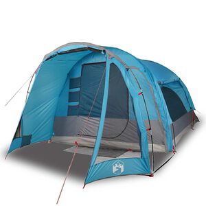 vidaXL Tente familiale 6 personnes bleu imperm&eacute;able