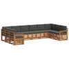 vidaXL Ensemble de canap&eacute;s d'ext&eacute;rieur 10 pc Naturel et Anthracite