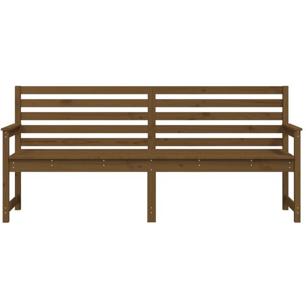 vidaXL Banc de jardin marron miel 203,5x48x91,5 cm bois de pin massif
