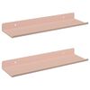 vidaXL &Eacute;tag&egrave;re flottante 2 pcs Rose 30 x 9 x 2,5 cm Acier