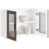 vidaXL Armoire murale de cuisine et porte en verre Porto ch&ecirc;ne marron