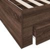 vidaXL Cadre de lit avec tiroirs sans matelas chêne marron 75x190 cm
