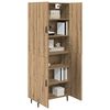 vidaXL Haut Armoire 2 pcs Ch&ecirc;ne artisanal Bois Agglom&eacute;r&eacute; et Verre