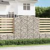 vidaXL Paniers à gabions arqués 4 pcs 200x50x200/220 cm Fer galvanisé