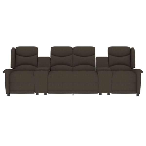 vidaXL Fauteuil de massage inclinable porte-gobelets 4 places marron