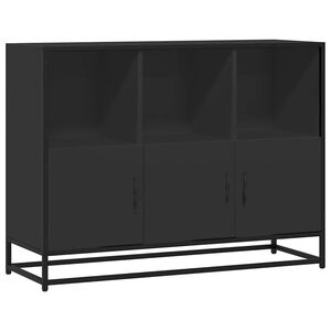 vidaXL Buffet noir 100x35x76 cm bois d&rsquo;ing&eacute;nierie