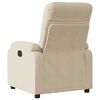 vidaXL Fauteuil inclinable électrique crème tissu microfibre