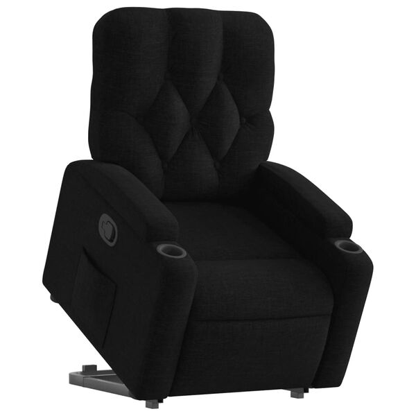 vidaXL Fauteuil inclinable noir tissu