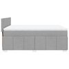 vidaXL Sommier &agrave; lattes de lit avec matelas Gris clair 160x200cm Tissu