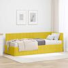 vidaXL Cadre de lit d'angle avec matelas 2 pcs Jaune Velours