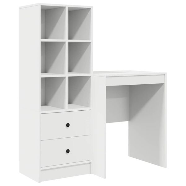 vidaXL Bureau avec tiroir 2 pcs Blanc