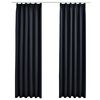 vidaXL Rideaux occultants avec crochets 2 pcs Anthracite 140x245 cm