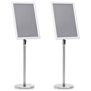 vidaXL Supports de posters 2 pc Argent&eacute; 45 x 32,7 x 108 cm Aluminium