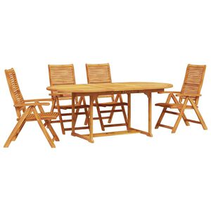 vidaXL Ensemble de salle &agrave; manger pour jardin 5 pcs Marron
