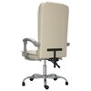 vidaXL Fauteuil de massage inclinable de bureau Cr&egrave;me Similicuir