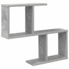 vidaXL &Eacute;tag&egrave;re Murale Gris b&eacute;ton 60 x 12 x 50,5 cm Bois d'ing&eacute;nierie