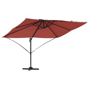 vidaXL Parasol 351 x 250 x 260 cm Polyester et Aluminium Terre cuite