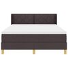 vidaXL Lit &agrave; ressorts avec matelas Marron fonc&eacute; 200 x 160 cm Polyester