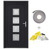 vidaXL Porte d'entr&eacute;e anthracite 88x200 cm PVC
